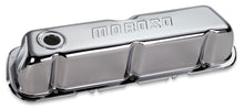 Load image into Gallery viewer, MOROSO 68202 Chrome B/E Valve Covers SBF Tall w/o Baffle