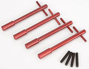 MOROSO 68605 Valve Cover Wing Nuts 4pk 1/4-20 Tall Red