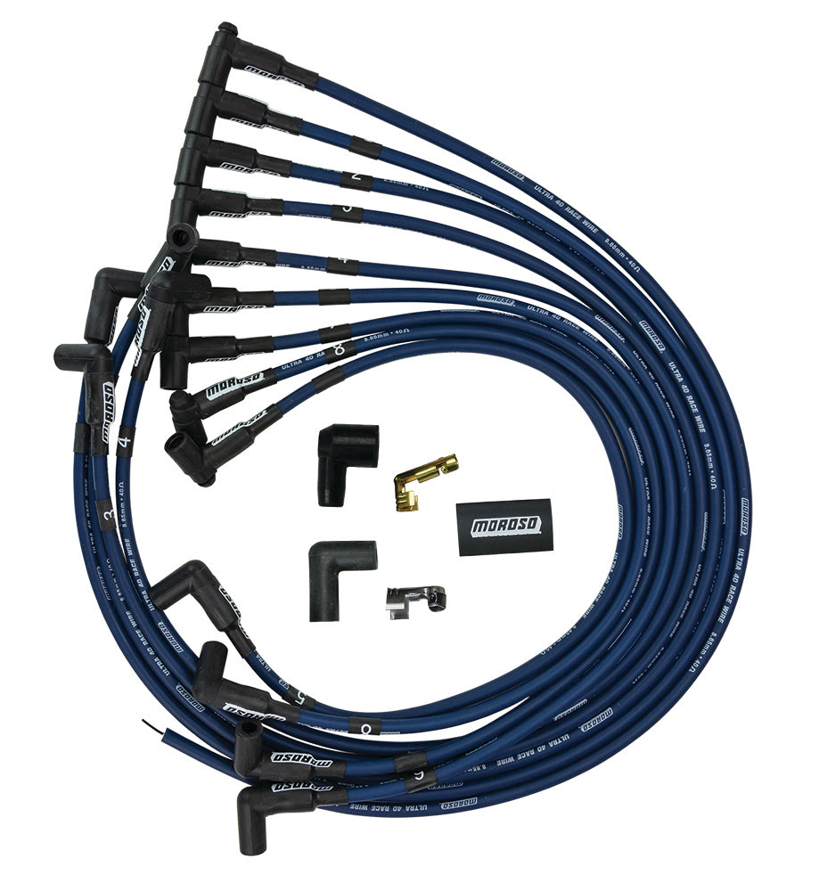 MOROSO 73666 Ultra 40 Plug Wire Set - Blue