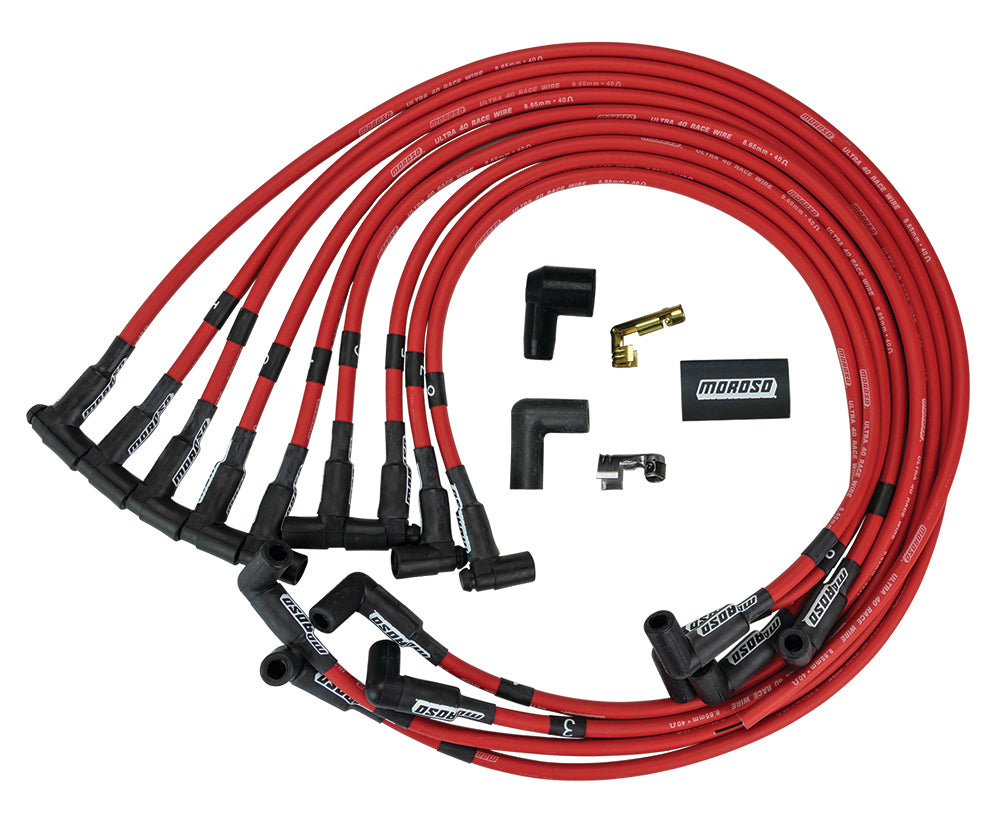MOROSO 73686 Ultra 40 Plug Wire Set - Red