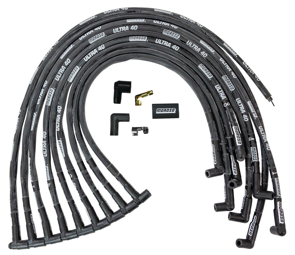 MOROSO 73820 Ultra 40 Plug Wire Set - Black