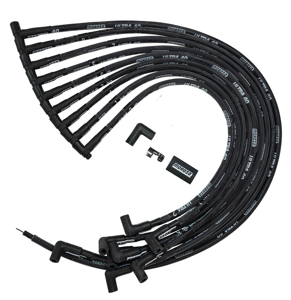 MOROSO 73843 Ultra 40 Plug Wire Set BBC w/Jesel Front Drive