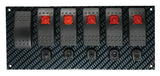 MOROSO 74193 Fiber Design Switch Panel - Black/Black