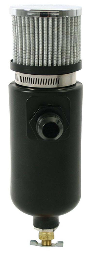 MOROSO 85402 Breather Tank 1qt w/10an Fitting - Poly - Black