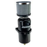 MOROSO 85410 MOROSO Breather Tank/Catch Can with 8AN Male Inlet – 3 Inch Diameter, Aluminum, Black Anodized, Part #85410