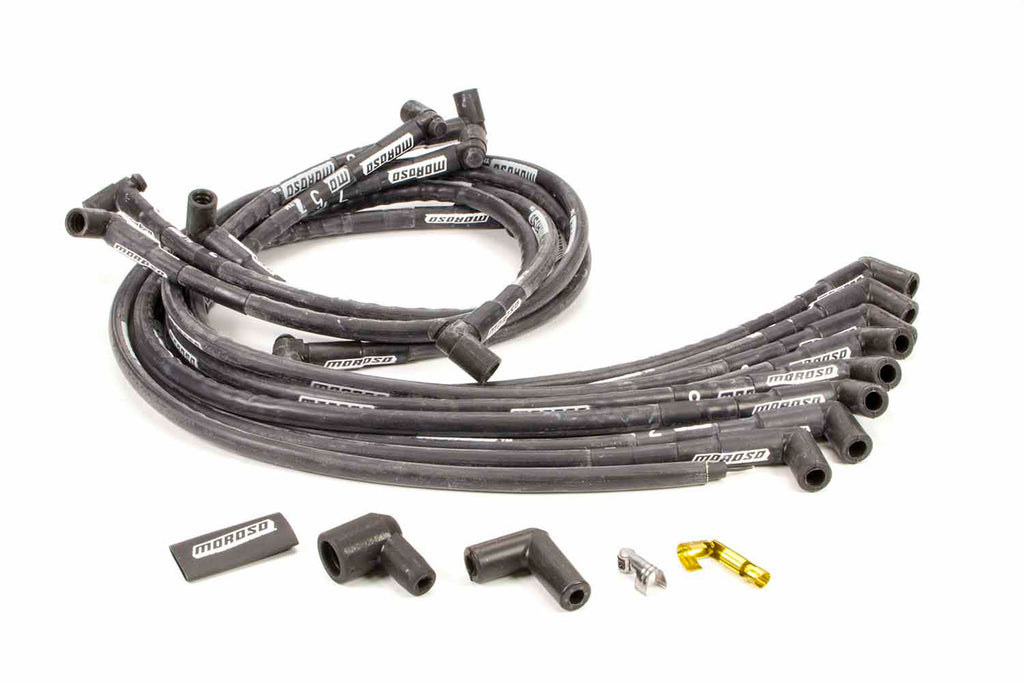 MOROSO 9767M Mag-Tune Plug Wire Set SBC HEI 90-Deg Sleeved