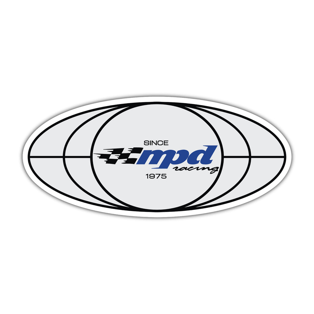 MPD RACING MPD021 MPD Racing Logo Sticker - 5.06 x 2.27 inches - MPD RACING Part MPD021