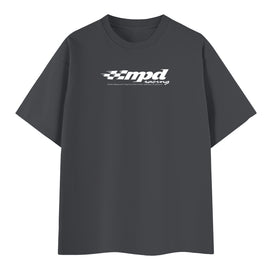 MPD RACING MPD90122M MPD Racing Vintage Gray Medium T-Shirt with Logo