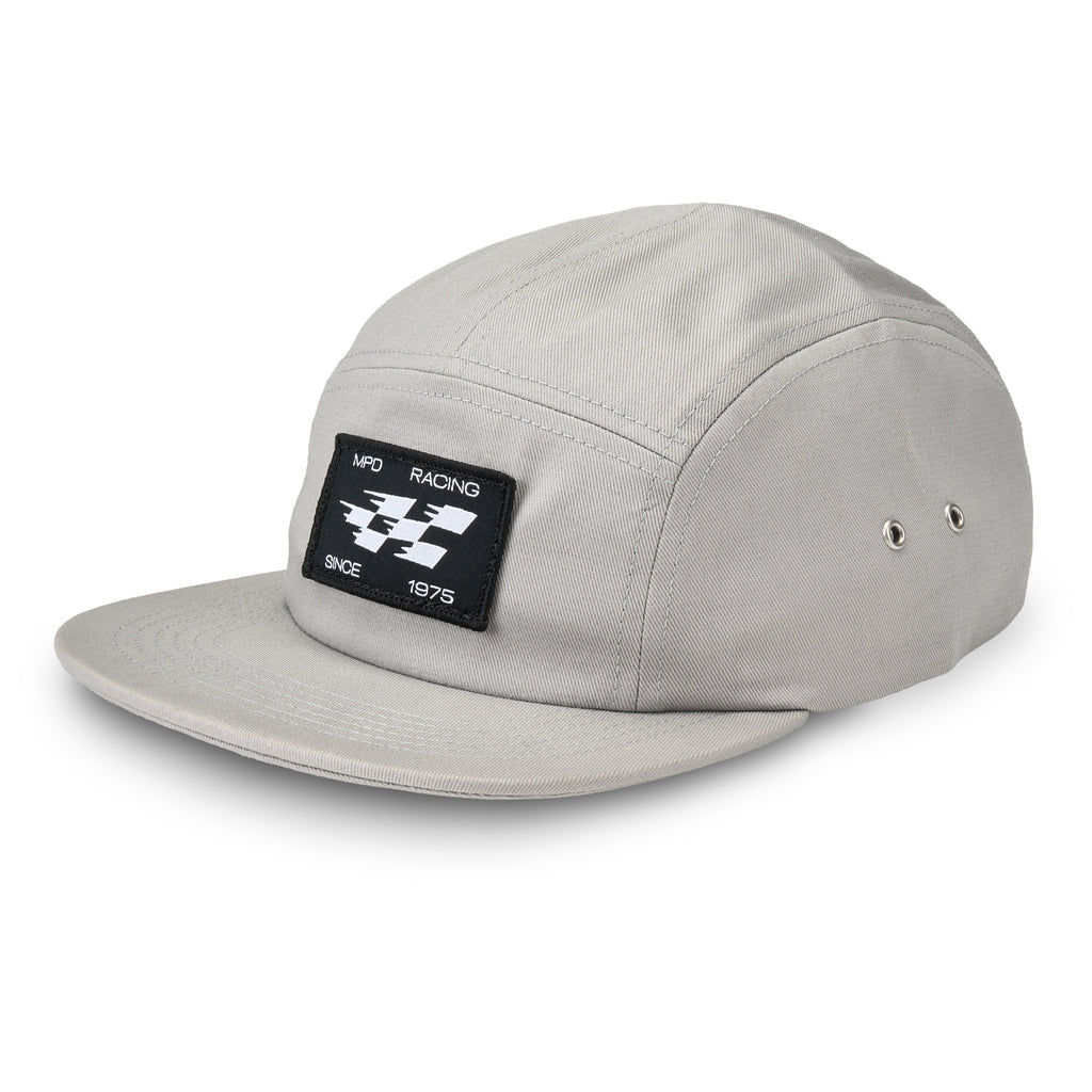 MPD RACING MPD90410 MPD Racing 5 Panel Snap Back Hat with Logo - Gray