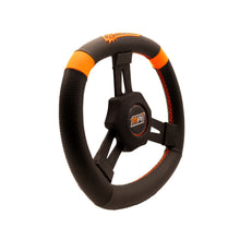 Load image into Gallery viewer, MPI USA MPI-KQS2-11 MPI USA Quarter Midget Steering Wheel - 10.75 Inch Diameter, Black Synthetic Grip with Orange Stripes