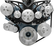 Load image into Gallery viewer, MARCH PERFORMANCE 13135-07 March Performance Pontiac V8 Style Track Serpentine Pulley Kit - Aluminum, Clear Powder Coat, 6-Rib