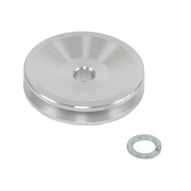 MARCH PERFORMANCE 150 MARCH PERFORMANCE Alternator Pulley 150 - 4 Inch V-Belt, Aluminum, Natural Finish