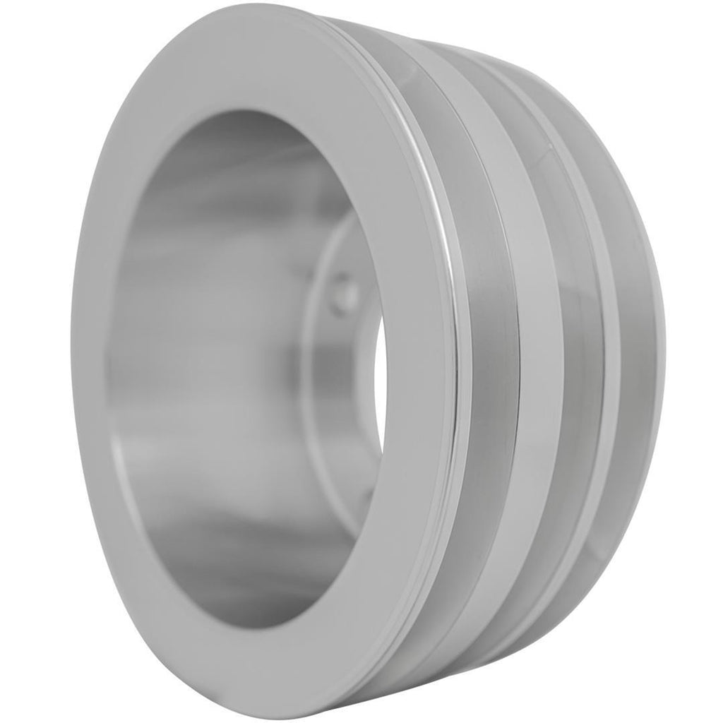 MARCH PERFORMANCE 1547 March Performance 1547 Small Block Ford 3-Groove V-Belt Crankshaft Pulley - 5.75 Inch Diameter Aluminum with Clear Powder Coat