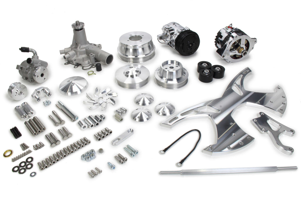 MARCH PERFORMANCE 16030 March Performance Olds 350-455 Alternator, AC, Power Steering Style Track Pulley Kit - Part 16030