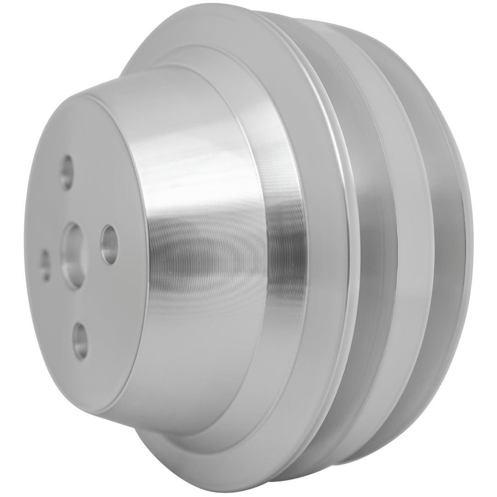 MARCH PERFORMANCE 1633 March Performance SBF Water Pump Pulley 2V - 5.25 Inch Aluminum V-Belt Pulley with Clear Powder Coat for Small Block Ford