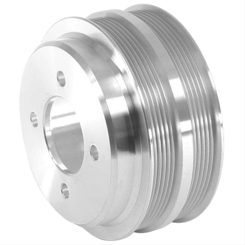 MARCH PERFORMANCE 1874 March Performance BBF Crankshaft Pulley for Big Block Ford - 6-Rib Serpentine, 6.4 Inch Diameter with Hardware Included