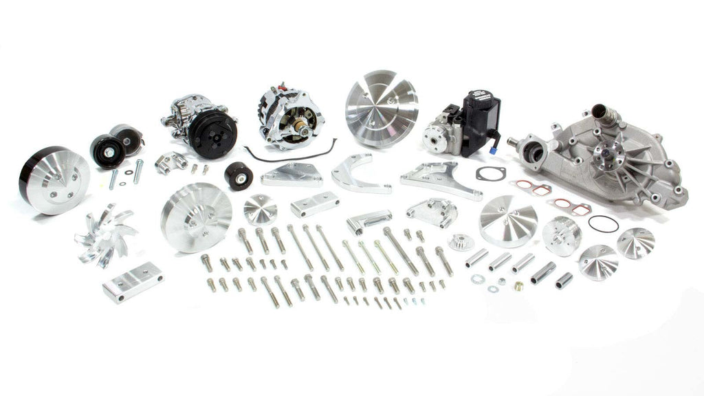 MARCH PERFORMANCE 20035 March Performance LS Engine Pro Track Pulley System with A/C for GM LS-Series