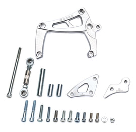 MARCH PERFORMANCE 20188 ALT-A/C Bracket SBC LWP Mid Mount clear powder c