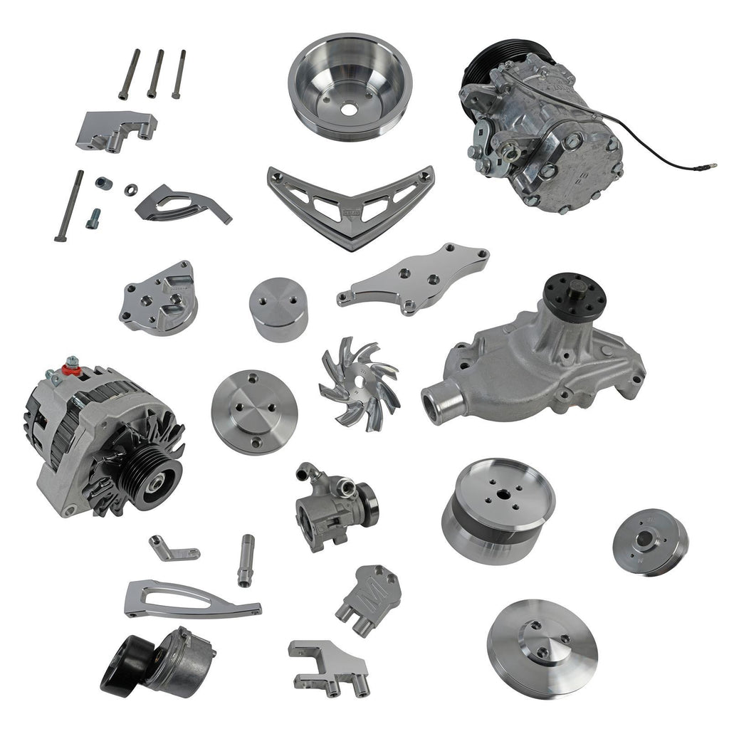 MARCH PERFORMANCE 20285 March Performance SBC Ultra Drive Serpentine System with 6-Rib Aluminum Pulley Kit