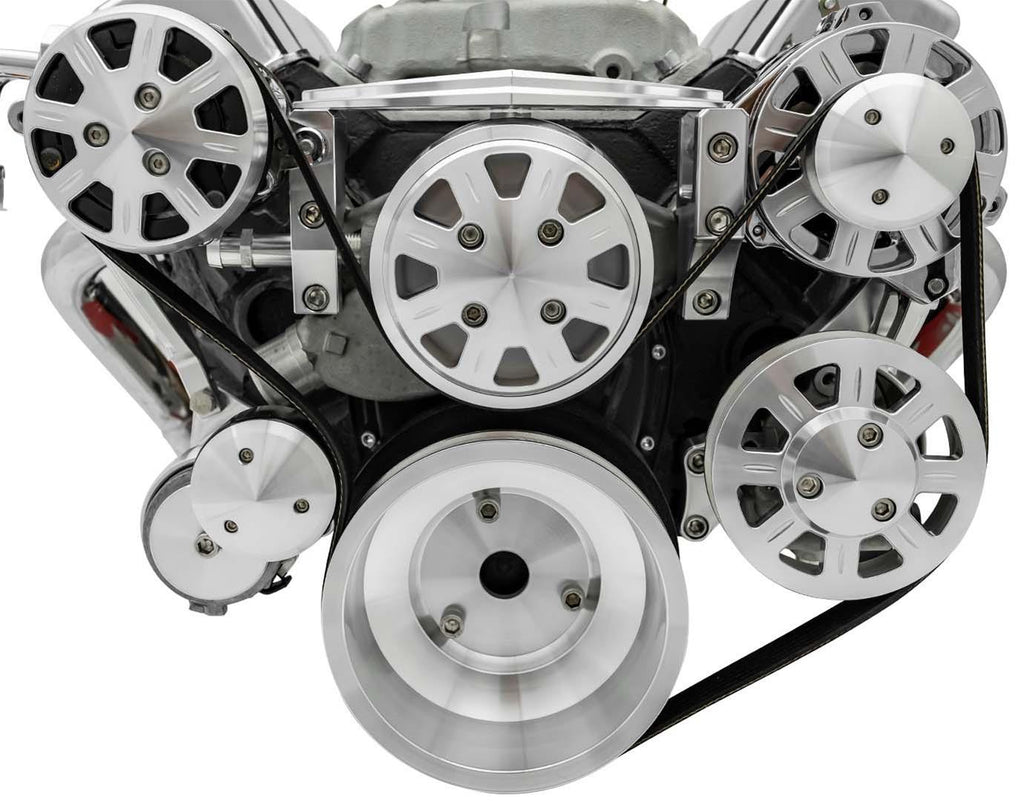 MARCH PERFORMANCE 20360 March Performance BBC Ultra Drive Serpentine System with 6-Rib Aluminum Pulley Kit (Part #20360)