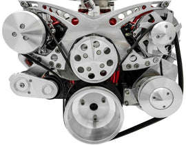 MARCH PERFORMANCE 21265 March Performance BBC Revolver Serpentine System with A/C for Big Block Chevy - 6-Rib Aluminum Pulley Kit, Part 21265