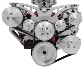 MARCH PERFORMANCE 21270 March Performance BBC Corvette Style Track Serpentine Pulley Kit with AC - Part #21270