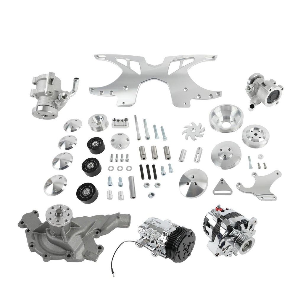 MARCH PERFORMANCE 21525 March Performance Cadillac V8 Style Track Serpentine Pulley Kit (Part #21525)