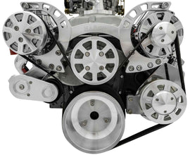MARCH PERFORMANCE 21620 MARCH PERFORMANCE SBC Sport Track Serpentine Pulley Kit with Power Steering - Part Number 21620