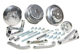 MARCH PERFORMANCE 22031-09 SBC Serpentine Conv Low Cost Custom Silver Kit