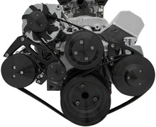 Load image into Gallery viewer, MARCH PERFORMANCE 22072-08 March Performance SBC Ultra Serpentine Pulley Kit with Black Powder Coat for Small Block Chevy
