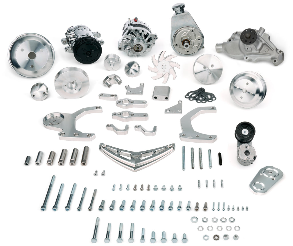 MARCH PERFORMANCE 25455 March Performance Ultra Drive 2 Pulley Kit 25455 for Small Block Chevy with Short Water Pump