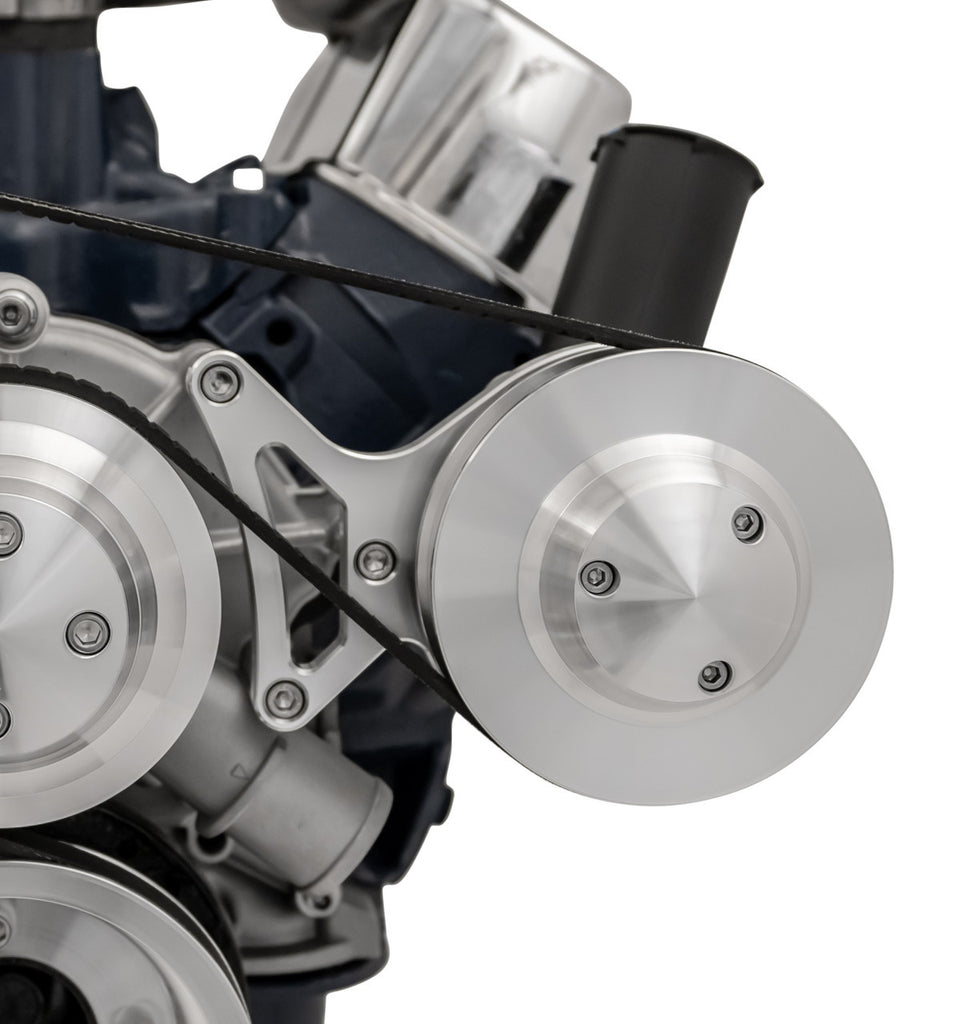 MARCH PERFORMANCE 30035-09 March Performance SBF Power Steering Pump Bracket for Small Block Ford - Driver Side Mount, Aluminum with Silver Powder Coat