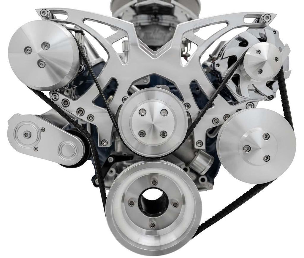 MARCH PERFORMANCE 30490 March Performance 30490 Small Block Ford 289-351W SBF Style Track Serpentine Pulley Kit with AC