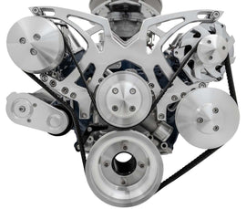MARCH PERFORMANCE 30490 March Performance 30490 Small Block Ford 289-351W SBF Style Track Serpentine Pulley Kit with AC