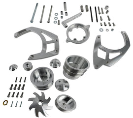 MARCH PERFORMANCE 55050 March Performance AMC V8 Ultra Serpentine Conversion Kit with 6-Rib Aluminum Pulley System