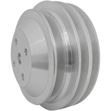 Load image into Gallery viewer, MARCH PERFORMANCE 6112 MARCH PERFORMANCE SBC Water Pump Pulley Long Water Pump 3-V Groove Aluminum with Clear Powder Coat, Part #6112