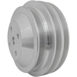 MARCH PERFORMANCE 6112 MARCH PERFORMANCE SBC Water Pump Pulley Long Water Pump 3-V Groove Aluminum with Clear Powder Coat, Part #6112