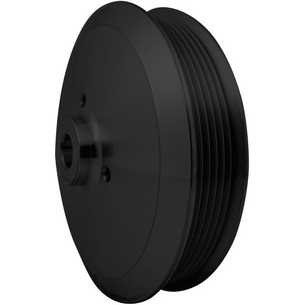 MARCH PERFORMANCE 623-08 MARCH PERFORMANCE GM / Ford Power Steering Pump Pulley 6-Rib Aluminum with Clear Powder Coat for Long Water Pump