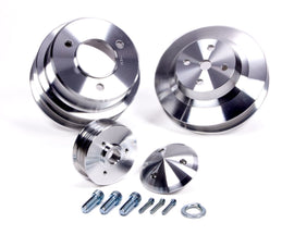 MARCH PERFORMANCE 7630 March Performance MPP7630 Aluminum 6-Rib Serpentine Pulley Kit for Big Block Chevy with Long Water Pump