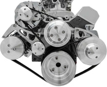 Load image into Gallery viewer, MARCH PERFORMANCE CA22072 MARCH PERFORMANCE SBC Serpentine Conversion Kit with Aluminum Pulley and Clear Powder Coat Finish