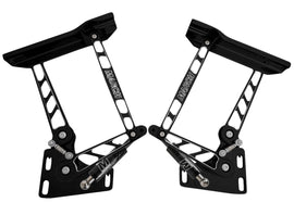 MARCH PERFORMANCE HH72CK-S-08 March Performance Black Aluminum Hood Hinge Pair for 1967-1972 GM C10 Trucks - Adjustable with Bearings and Hardware