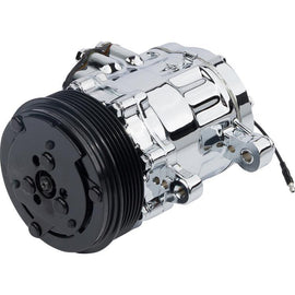 MARCH PERFORMANCE P2412-06 March Performance MPPP2412-06 Air Conditioning Compressor for Sanden 7176 - Chrome Finish