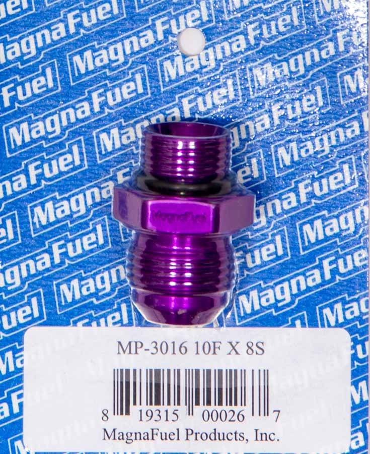 MAGNAFUEL/MAGNAFLOW FUEL SYSTEMS MP-3016 #10 to #8 O-Ring Male Adapter Fitting