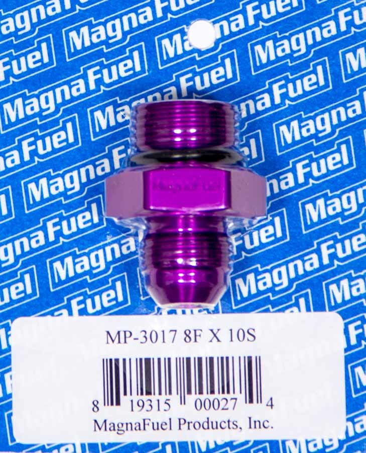 MAGNAFUEL/MAGNAFLOW FUEL SYSTEMS MP-3017 #8an Male to #10an O-Ring Str. Adapter Ftng