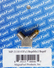 Load image into Gallery viewer, MAGNAFUEL/MAGNAFLOW FUEL SYSTEMS MP-3110 Jet Adapter Fitting - #3 x 1/8in x 1/8in w/Pill