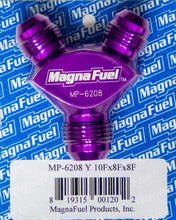 Load image into Gallery viewer, MAGNAFUEL/MAGNAFLOW FUEL SYSTEMS MP-6208 Y-Fitting - 1 #10an Male &amp; 2 #8an