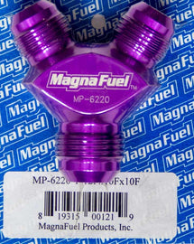 MAGNAFUEL/MAGNAFLOW FUEL SYSTEMS MP-6220 Y-Fitting - 1 #12an & 2 #10an