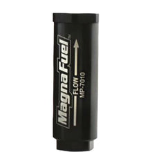Load image into Gallery viewer, MAGNAFUEL/MAGNAFLOW FUEL SYSTEMS MP-7010-BLK MagnaFuel MP-7010-BLK Small In-Line Fuel Filter with 25 Micron Stainless Element and 8 AN Fittings
