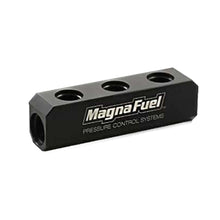 Load image into Gallery viewer, MAGNAFUEL/MAGNAFLOW FUEL SYSTEMS MP-7610-03-BLK 3-Port Fuel Log for Holley 12-803 Regulators