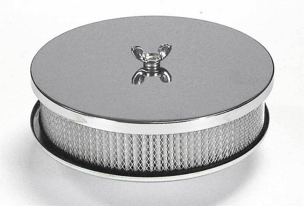 MR. GASKET 1491 MR. GASKET 1491 Chrome 2-Barrel Air Cleaner Assembly for 6.5-inch Round Intake